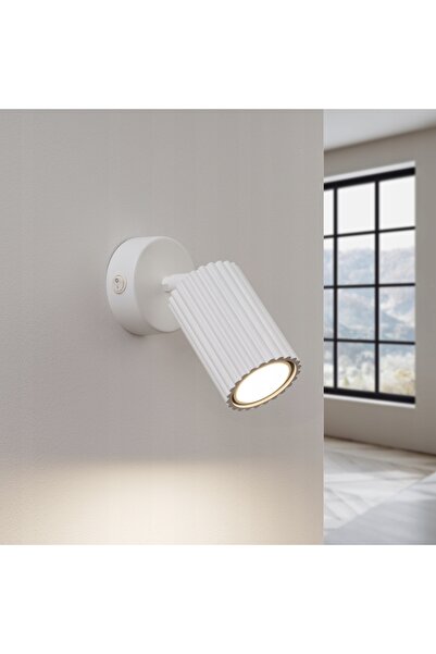 Sollux Lighting Aplică de perete modernă albă cu spot mobil GU10