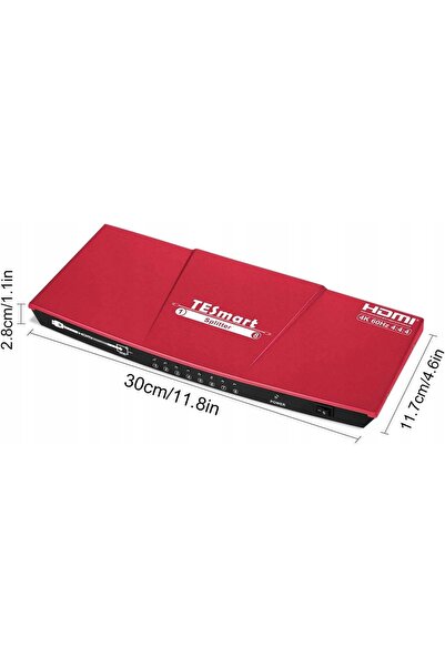 NO BRAND Comutator KVM 4K Ultra HD 60 Hz 1x8 HDMI EDID HDR 10