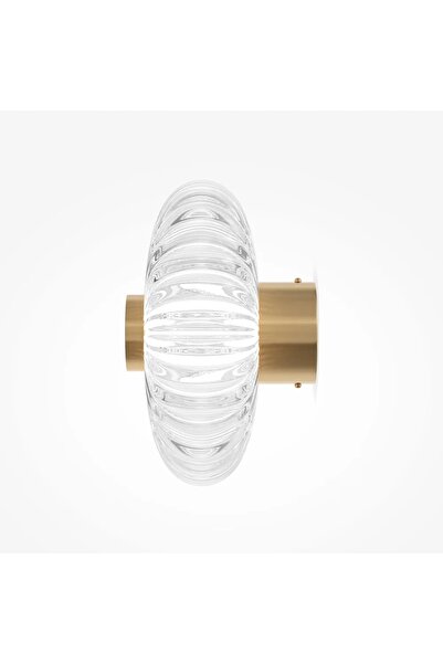 NO BRAND Aplică de perete Maytoni Amulet LED 3W modernă, cerc din sticlă auri...