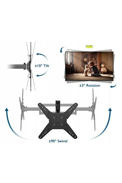 BONTEC SUPORT UNIVERSAL REGLABIL Pentru TV de la 26'' la 55'' 45kg