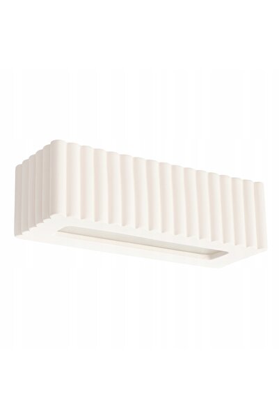 NO BRAND Sollux Lighting Aplică de perete ceramică albă 1xE27 canelată IP20 R...