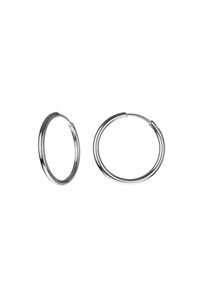 NO BRAND Cercei tip inel de 2.2cm, argintii, cu pandantiv, inele de 22mm, gro...