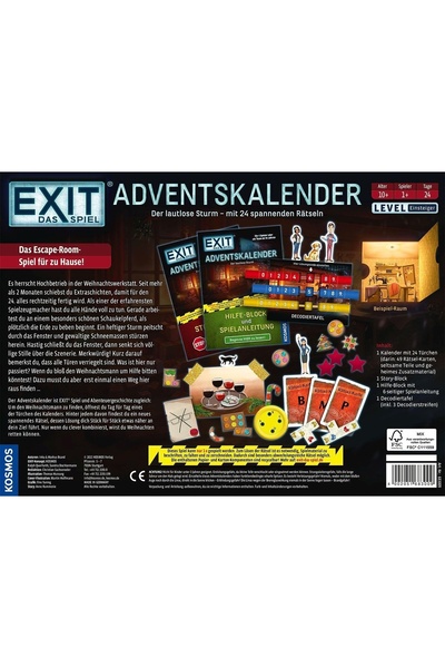 EXIT CALENDAR DE ADVENT CU JOC DE PUZZLE, CALANDRU DE DIVERTISMENT DE CRĂCIUN