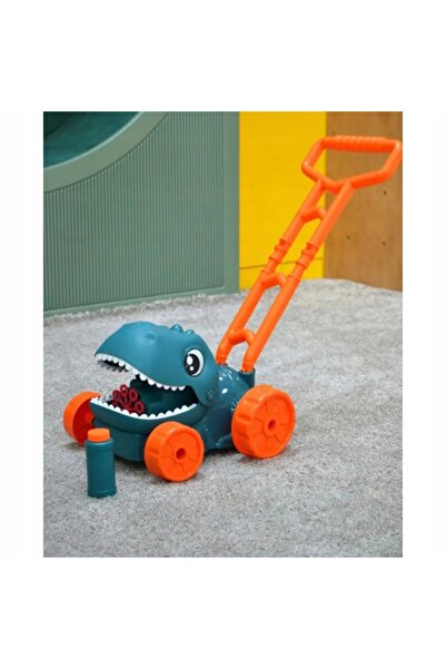 woopie Mașină de tuns iarba Dino Garden pentru bule de săpun, set cu lichid c...