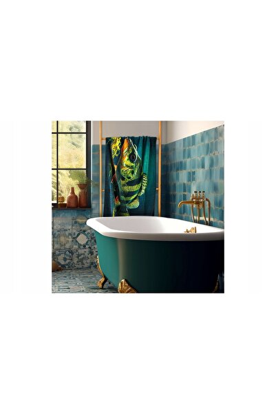 NO BRAND Prosop imprimat ZWOLTEX cu model de pește, certificat GOTS, 70x140 cm