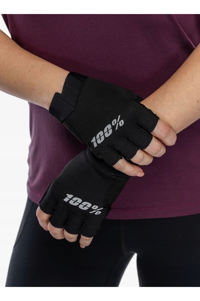 NO BRAND Mănuși fără degete pentru femei, 100% Exceeda Gel Short Finger – neg...