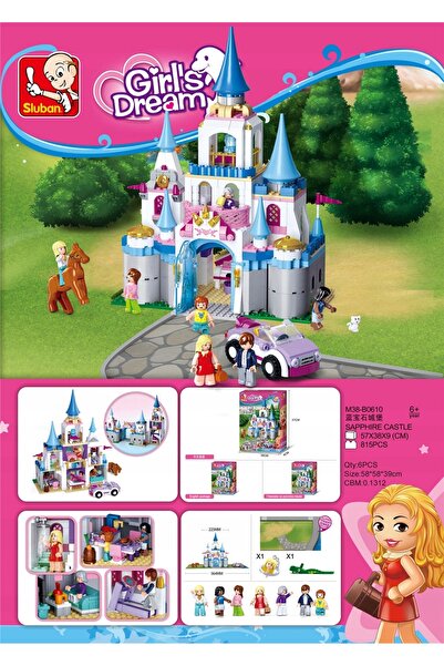 Sluban Set de blocuri Castel Mare de Prințese Palat 815el