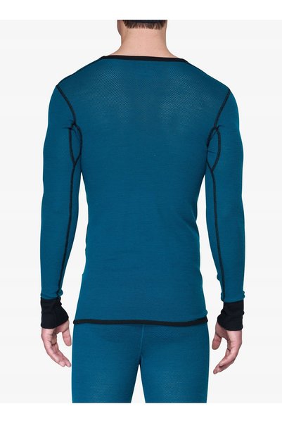 NO BRAND Bluză termică Devold Wool Mesh 190 - flood/caviar L