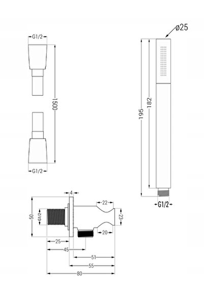 Mexen SUBSET TERMOSTAT SISTEM DE PLOAIE 25