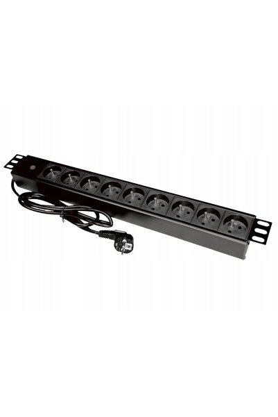 Alantec A-LAN PZ09 1.8m Prelungitor de interior cu 9 prize, Negru