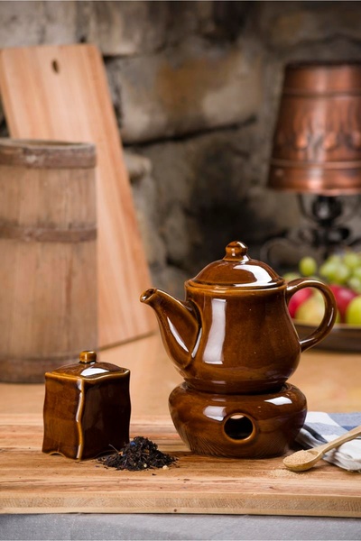 Krystynka DZBANEK + ÎNCĂLZITOR PENTRU CAFEA CEAI KAMIONKA 1 L