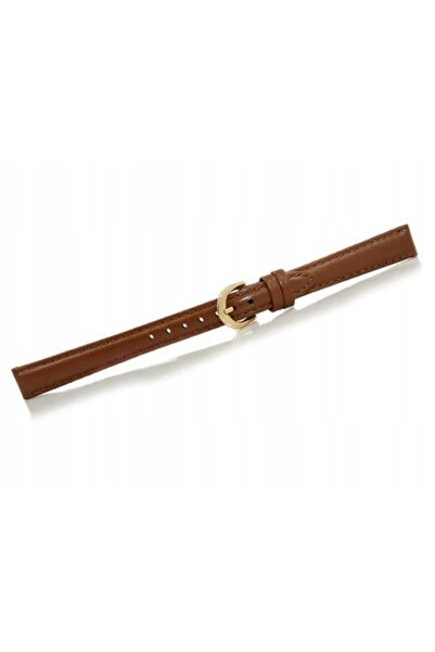 NO BRAND Curea de ceas - Piele 12 mm - Maro deschis