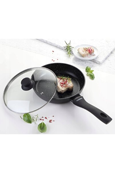 NO BRAND Tigaie de gătit din granit, 26 cm, pentru plite cu inducție, cu supr...