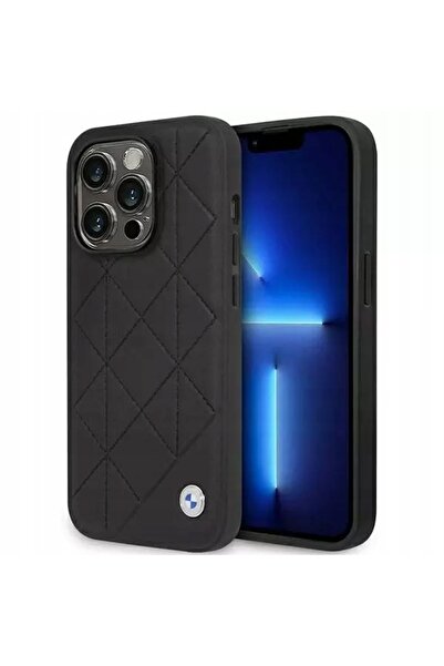 BMW Husă Etui BMHCP14L22RQDK pentru iPhone 14 Pro 6,1 " negru/negru Piele Qui