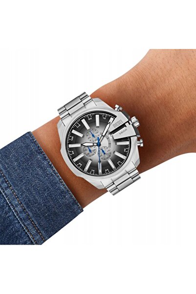 Diesel Ceas bărbătesc ORIGINAL DZ4686 MEGA CHIEF SLIM SILVER Ø50mm + CUTIE