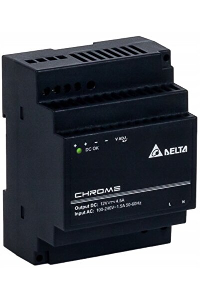 DELTA ELECTRONİCS Sursă de alimentare cu impulsuri pe șină DIN TS35 54W 4,5A 12V