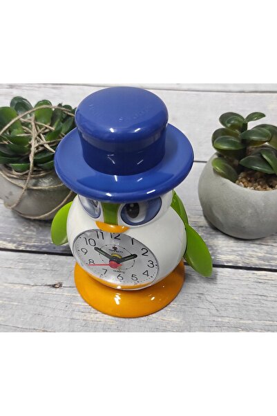 PERFECT Ceas deșteptător pentru copii Pinguin Verde cu lumină BB152