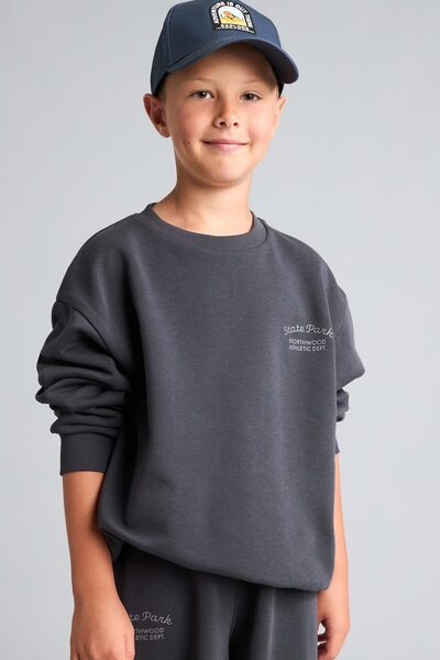 DeFacto Crew Neck Effect Embroidered Sweatshirt for Boys H9683A826Wn