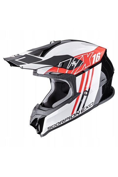 NO BRAND SCORPION KASK VX-16 EVO AIR LIGNES NEGRU ROȘU [Mărimea XL]