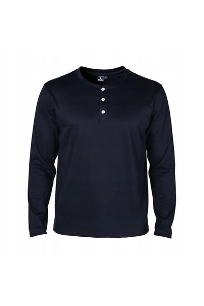 NO BRAND Tricou pentru bărbați BUMBAC TURCESC mânecă lungă albastru marin Căp...