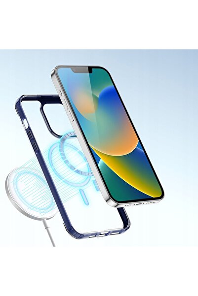 Dux Ducis Husă Clin2 iPhone 14 Plus magnetică MagSafe albastră