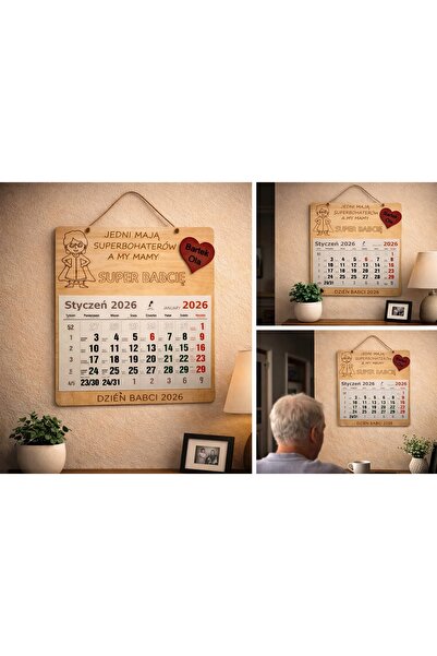 NO BRAND Calendar SUPER ZIUA BUNICIȚEI pentru buniciță, calendar de perete gr...