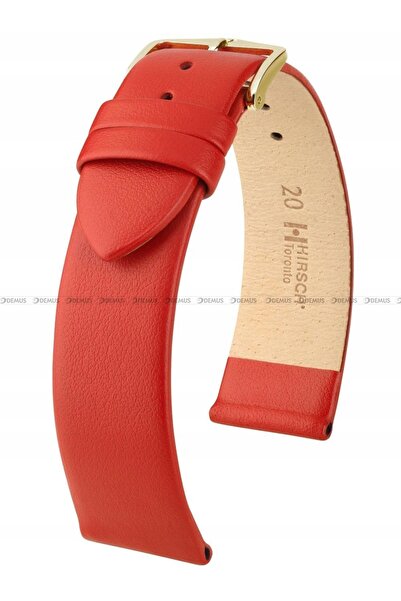 NO BRAND HIRSCH Toronto L - 18 mm - ROȘU - Curea de ceas din piele