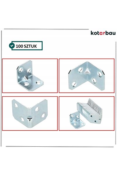 NO BRAND Conector unghiular CIESIELSKI 25x25x25 pentru mobilier 100 bucăți