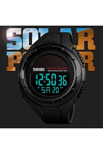 Skmei Ceas sport electronic pentru bărbați, cu energie solară, multifuncțional