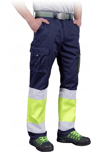 Reis Pantaloni de lucru până la talie, cu bandă reflectorizantă, elastici, r....