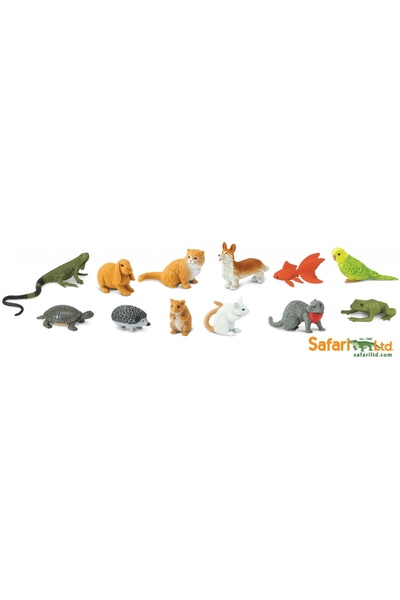 NO BRAND Figurine animale de companie 12x: hamster, iguană, broască țestoasă,...