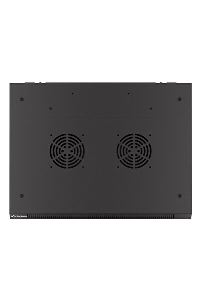 Lanberg Dulap de perete negru, 19 inch, 12U, 600x450, cu ușă perforată, demon...