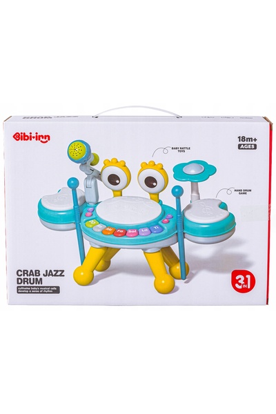 DK Set muzical de percuție: Crab muzical, Pian, Microfon, Tobă, Zornăitoare