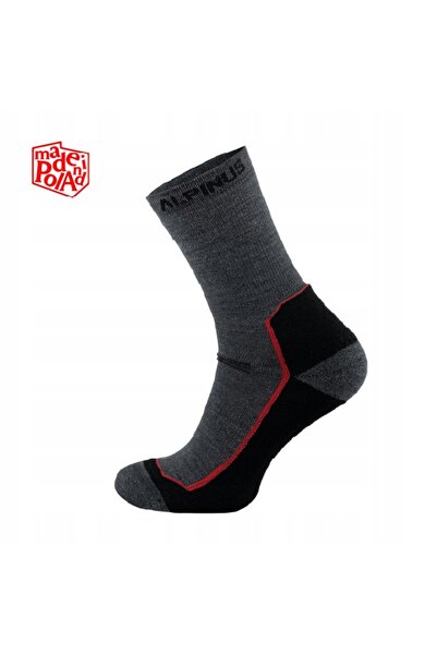 Alpinus Șosete trekking cu lână merino Avril negru-gri 35-38