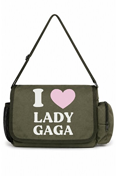 SEVBANO I Love Lady Gaga Singer Geantă multifuncțională unisex imprimată pent...