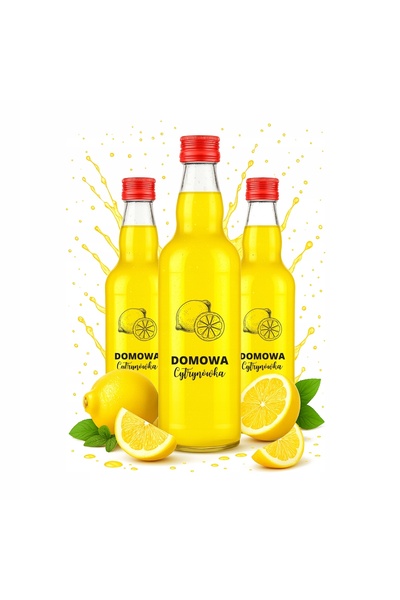 NO BRAND 10x Sticlă MONOPOL de 500ml cu imprimeu LĂMÂIE, recipient din sticlă...