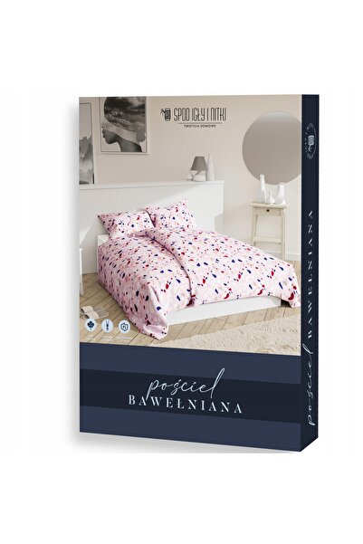 NO BRAND SET LENJERIE DE PAT DIN BUMBAC 220x200 + 2 FEȚE DE PERNĂ 70x80 CM RE...