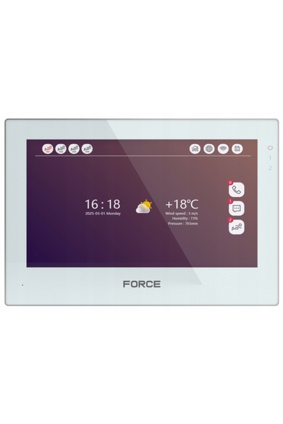 NO BRAND Monitor FORCE touchscreen 7 " 4 nuclee negru WiFi Tuya MT-7"B-T-4W