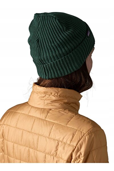 Patagonia Căciulă unisex tip beanie rulat stil pescar - verde cascadă