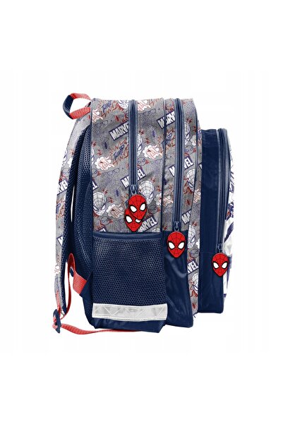 NO BRAND Ghiozdan școlar clasa 1-3 Paso Spiderman gri pentru băieți
