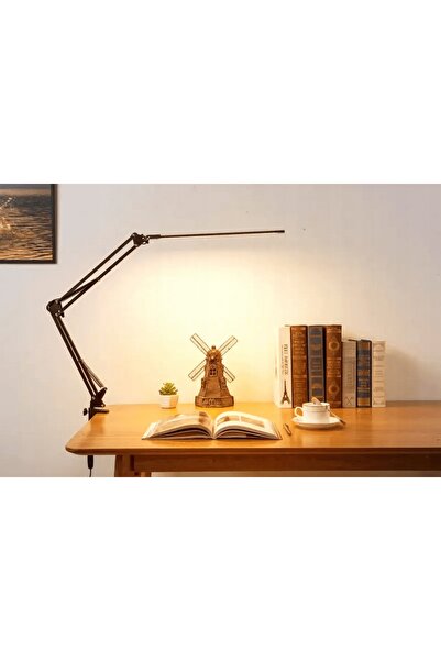 NO BRAND Lampă de birou neagră 8W CCT, dimabilă USB, lampă pentru masă de des...