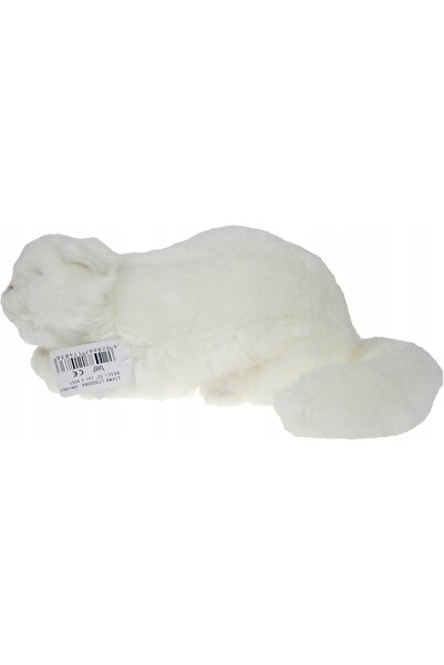 NO BRAND Kotek Benek alb 40cm - blană exclusivă