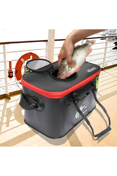 NO BRAND GĂLEATĂ DE PESCUIT PLIABILĂ DE 38 L PENTRU MOMELI ȘI PEȘTI, MULTIFUN...
