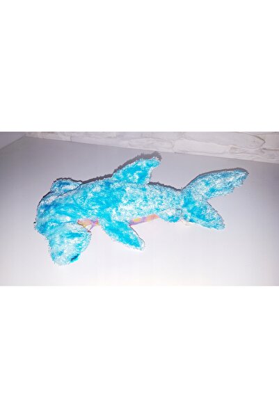 NO BRAND Perna-mascotă „Finsley Squishy Ty” în formă de rechin – 30x22 cm