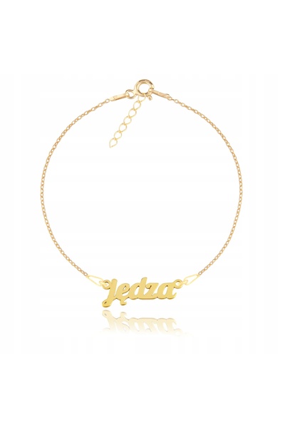 NO BRAND Brățară de aur cu inscripția JEDZA SILVER 925