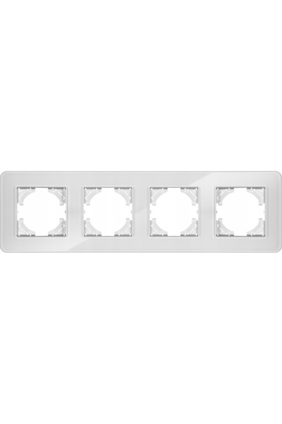 NO BRAND Rama cu patru rame MODERN-Q, sticlă albă Crystal