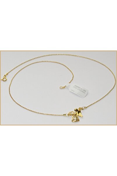 NO BRAND Colier înger argintiu Swarovski, gravat, pentru comuniune