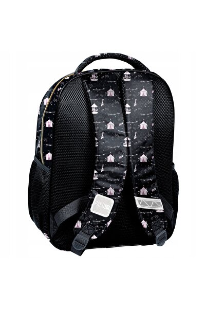 NO BRAND Rucsac școlar multi-compartimentat Paso negru 18 L