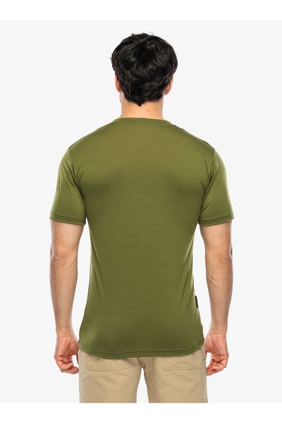 NO BRAND Tricou merino Sensor Merino Active Hiking Tee SS - verde safari M
