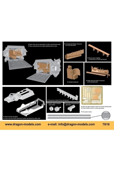 Dragon 1:72 Vehicul amfibiu american AAVP7A1 RAM/RS cu interior